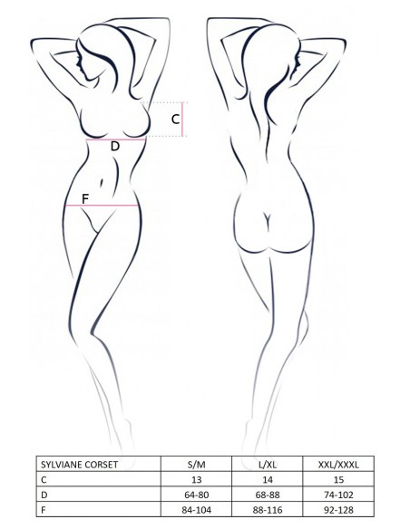 Bielizna-SYLVIANE CORSET coral S/M - Casmir