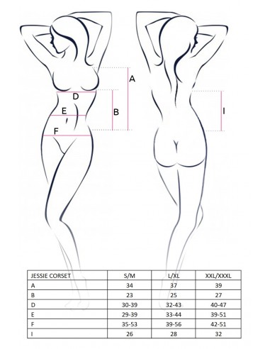 Bielizna-JESSIE CORSET black S/M - Casmir