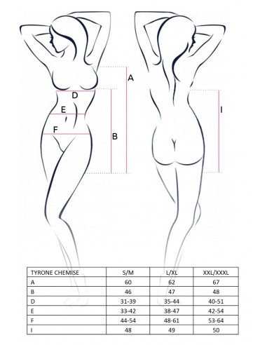 Bielizna-TYRONE CHEMISE black S/M - Casmir