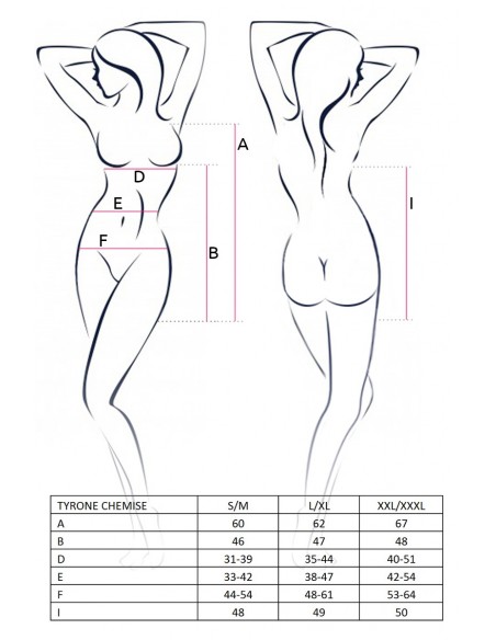 Bielizna-TYRONE CHEMISE black S/M - Casmir