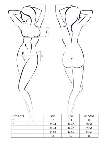 Bielizna-JESSIE SET black S/M - Casmir