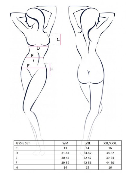 Bielizna-JESSIE SET black S/M - Casmir