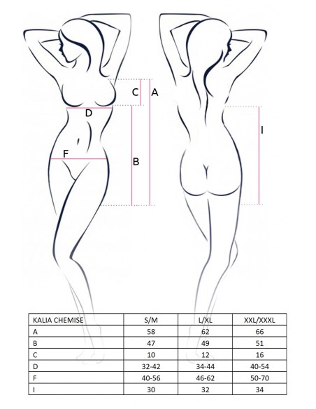 Bielizna-KALIA CHEMISE black S/M - Casmir