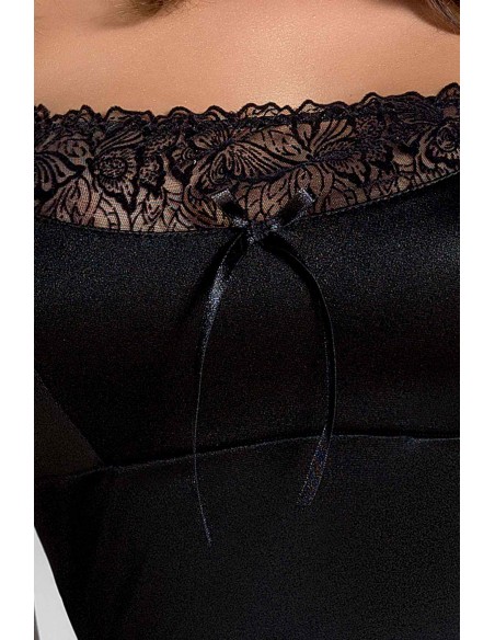 Bielizna-LAUREN CHEMISE black S/M - Casmir