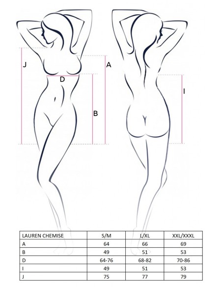 Bielizna-LAUREN CHEMISE black S/M - Casmir