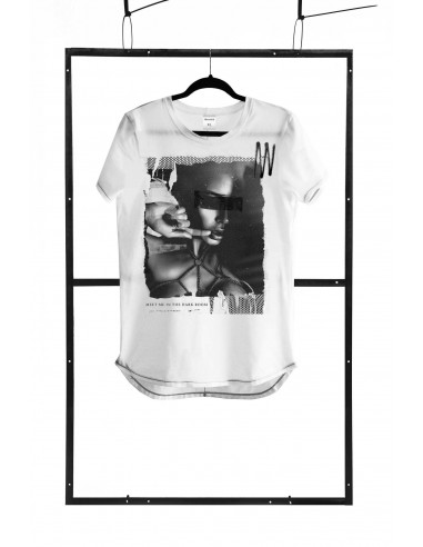 T-shirt men white S fashion