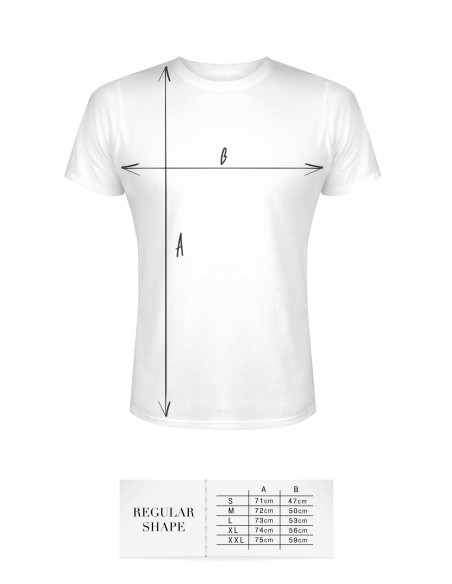 T-shirt men white L regular