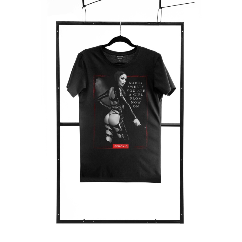 T-shirt men black regular - 1