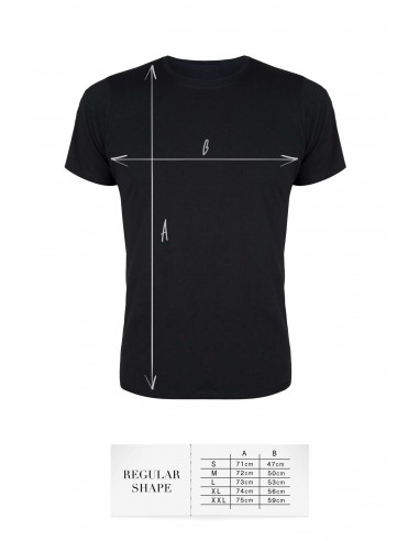 T-shirt men black L regular