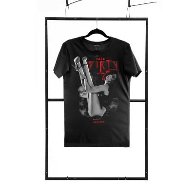 T-shirt men black regular - 1