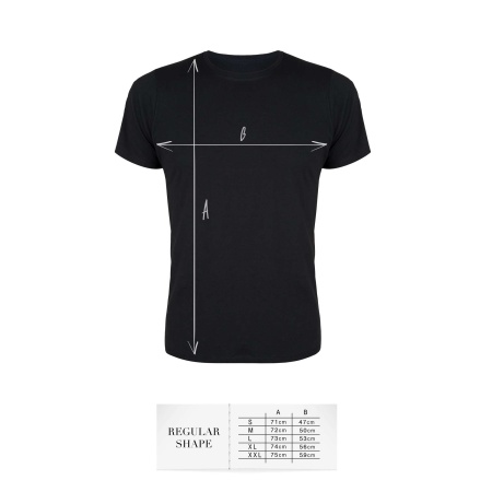 T-shirt men black regular - 4