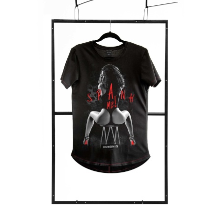 T-shirt men black fashion - 1