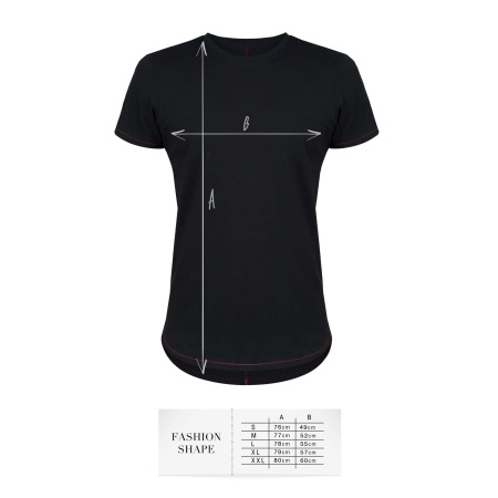 T-shirt men black fashion - 4