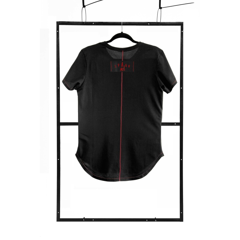 T-shirt men black M fashion - 2