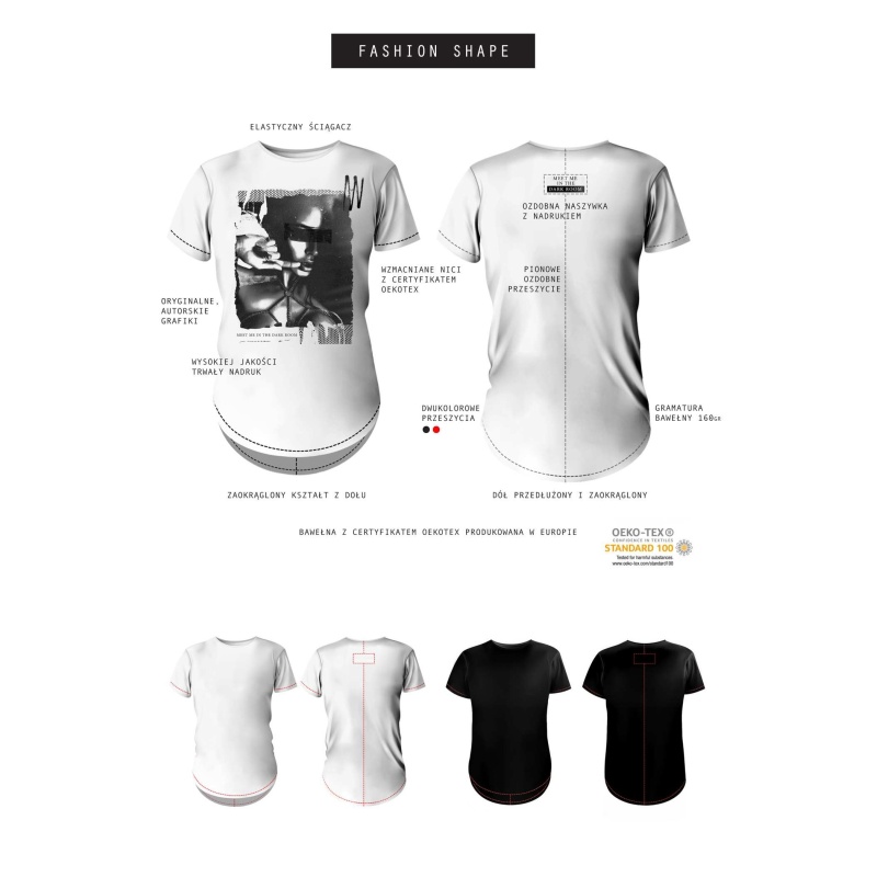 T-shirt men black M fashion - 5