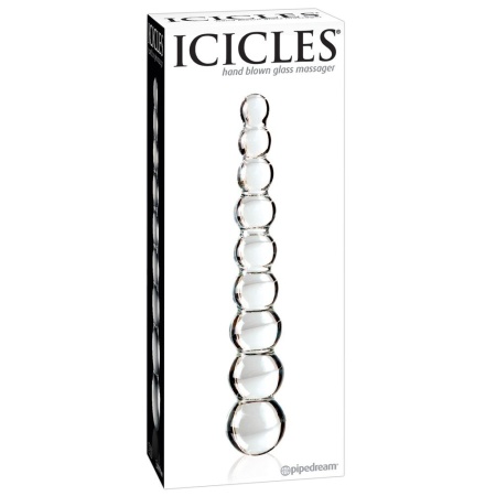 Icicles No. 2 Szklane Dildo z 9 Stymulującymi Kulkami, 22,5 cm - 1