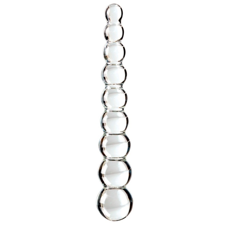 Icicles No. 2 Szklane Dildo z 9 Stymulującymi Kulkami, 22,5 cm - 2