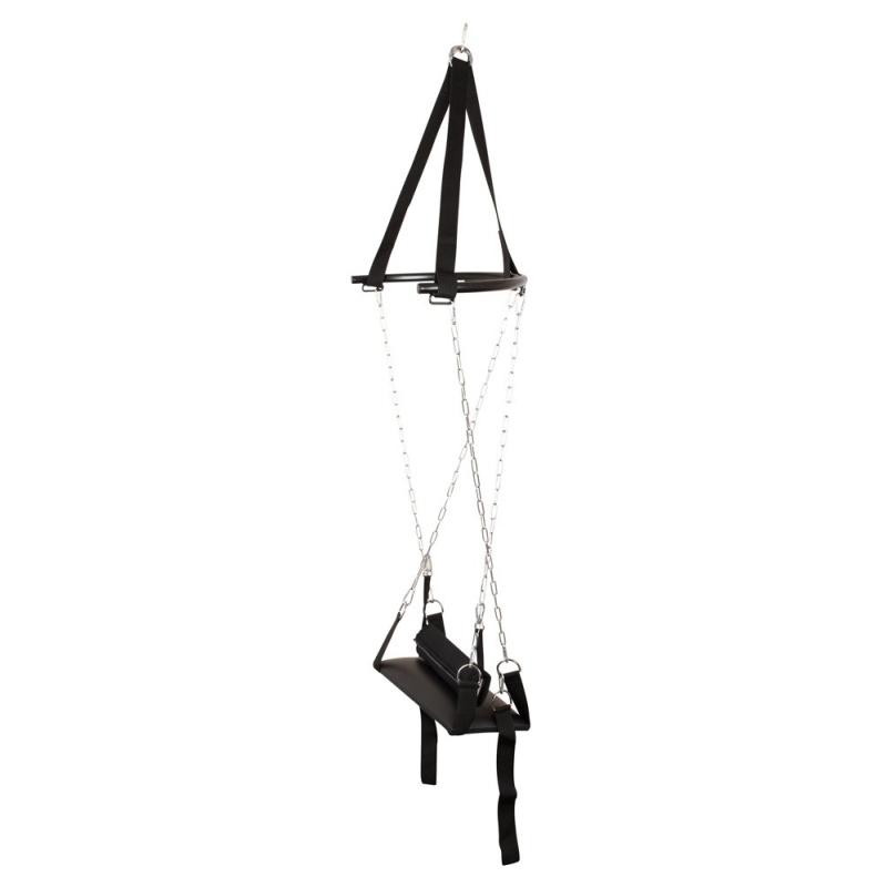 Hot Rockin Swing – huśtawka erotyczna z siedziskiem PP, regulowanym oparciem i łańcuchem chromowanym, 53 x 28 x 5 cm - 3