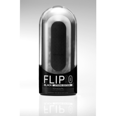Masturbator Tenga Flip 0 Zero Black – 4 struktury nub i groove, zawias Flip, głębokość wkładania 16 cm - 1