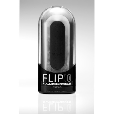 Masturbator Tenga Flip 0 Zero Black – 4 struktury nub i groove, zawias Flip, głębokość wkładania 16 cm - 1
