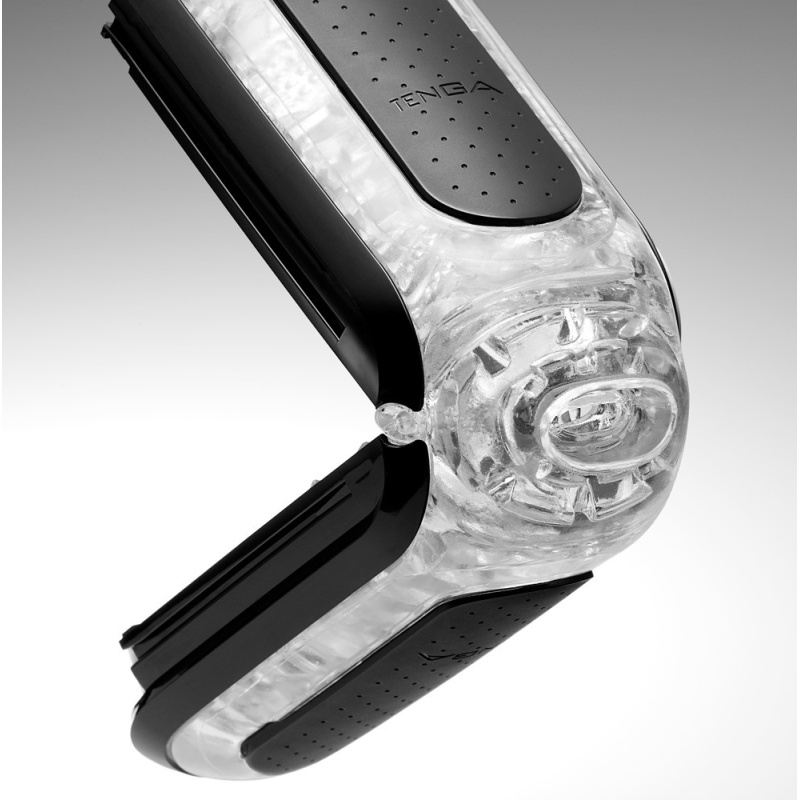Masturbator Tenga Flip 0 Zero Black – 4 struktury nub i groove, zawias Flip, głębokość wkładania 16 cm - 4