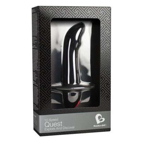 Wibrator prostaty Quest Black, zakrzywiona końcówka 11,2 cm, średnica 2,5 cm - 1