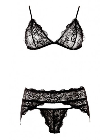 Lace Suspender Set M