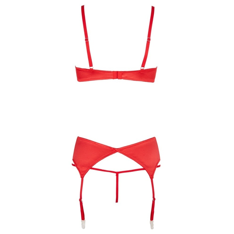 Shelf Bra Set red 80C/M - 8
