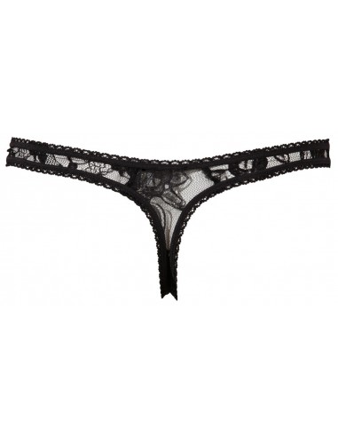 Crotchless String black S