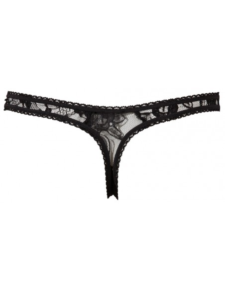 Crotchless String black S