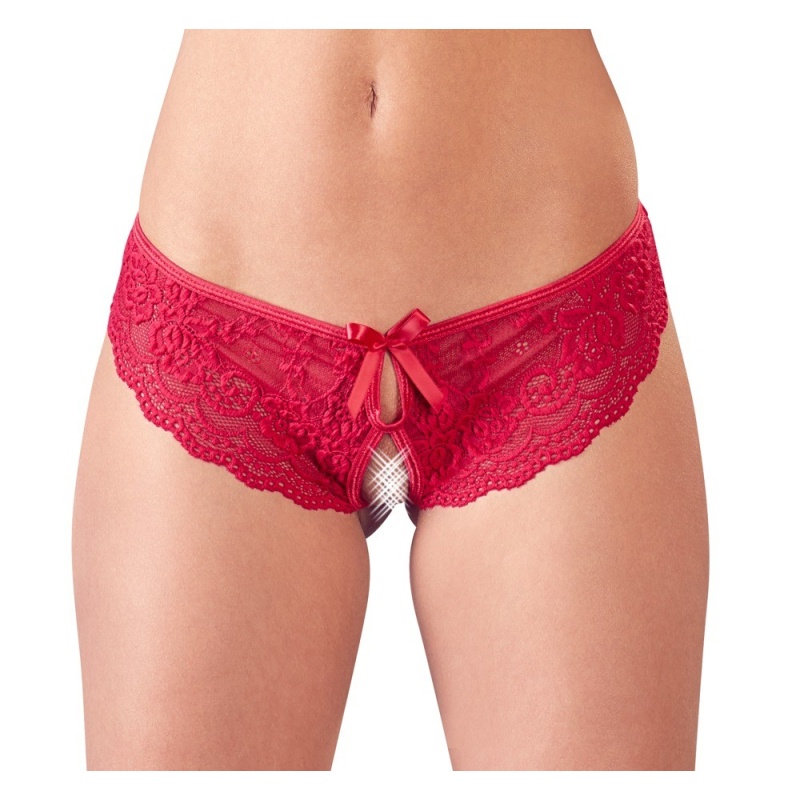 Lace Briefs Crotchless - 2