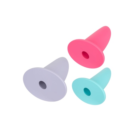 Zestaw 3 rozszerzaczy dopochwowych She-ology Advanced Wearable z elastycznymi podstawami 7,95–9,46 cm - 4