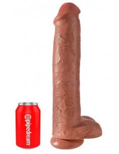 King Cock 15" Cock w Balls Tan 2