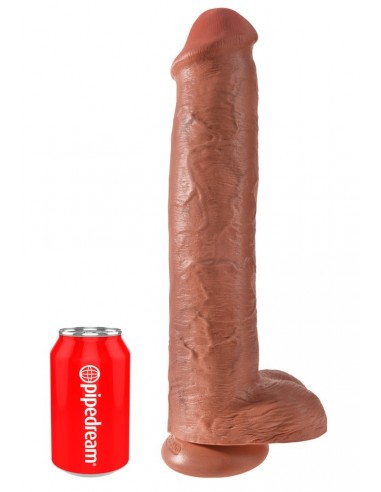 King Cock 15" Cock w Balls Tan