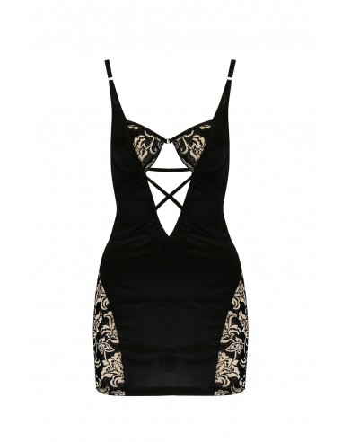 Bielizna-VICTORIA CHEMISE black S/M - Casmir