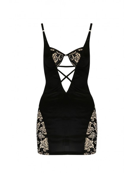 Bielizna-VICTORIA CHEMISE black S/M - Casmir