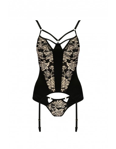 Bielizna-VICTORIA CORSET black S/M - Casmir