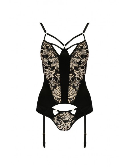 Bielizna-VICTORIA CORSET black S/M - Casmir