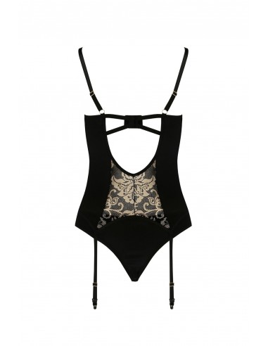 Bielizna-VICTORIA CORSET black S/M - Casmir