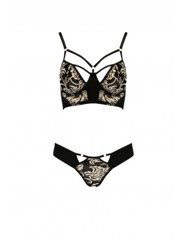 Bielizna-VICTORIA SET black S/M - Casmir