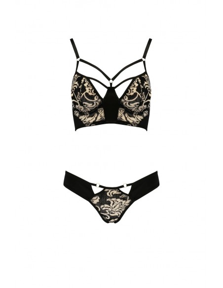 Bielizna-VICTORIA SET black S/M - Casmir