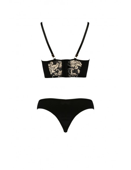 Bielizna-VICTORIA SET black S/M - Casmir