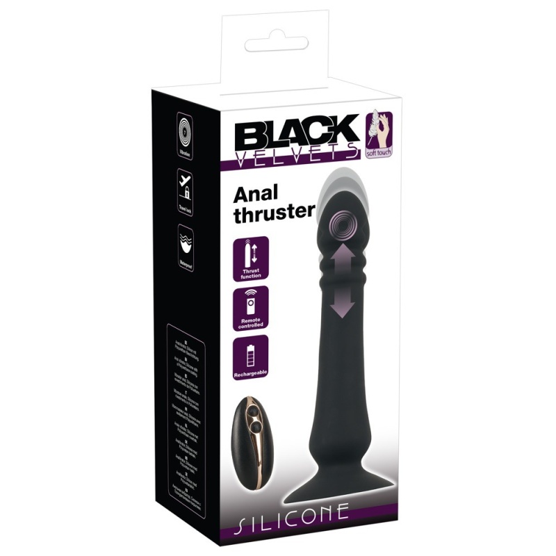 Wibrator analny Anal Thruster z wibracjami i ruchem posuwistym, 19,5–20,5 cm - 1