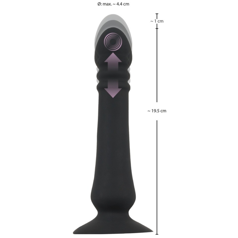 Wibrator analny Anal Thruster z wibracjami i ruchem posuwistym, 19,5–20,5 cm - 9