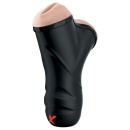 Masturbator dwukanałowy wibracyjny Double Penetration z funkcją podciśnienia, 22,5 cm - 2