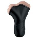 Masturbator dwukanałowy wibracyjny Double Penetration z funkcją podciśnienia, 22,5 cm - 4