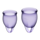 Kubki menstruacyjne Feel Confident - zestaw 2 szt. z miękkiego silikonu medycznego (15 ml i 20 ml) - 2