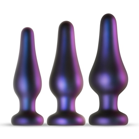 Zestaw zatyczek analnych Comets - 3 stopniowane rozmiary z miękkiego silikonu, dł. 10-13 cm, średnica 2,9-4,6 cm - 2
