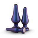 Zestaw zatyczek analnych Comets - 3 stopniowane rozmiary z miękkiego silikonu, dł. 10-13 cm, średnica 2,9-4,6 cm - 3