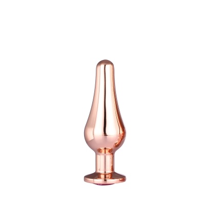 Mała Zatyczka Analna Korek GLEAMING LOVE ROSE GOLD - 1 2